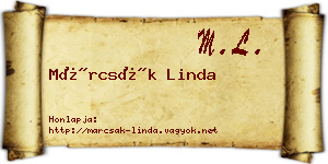 Márcsák Linda névjegykártya